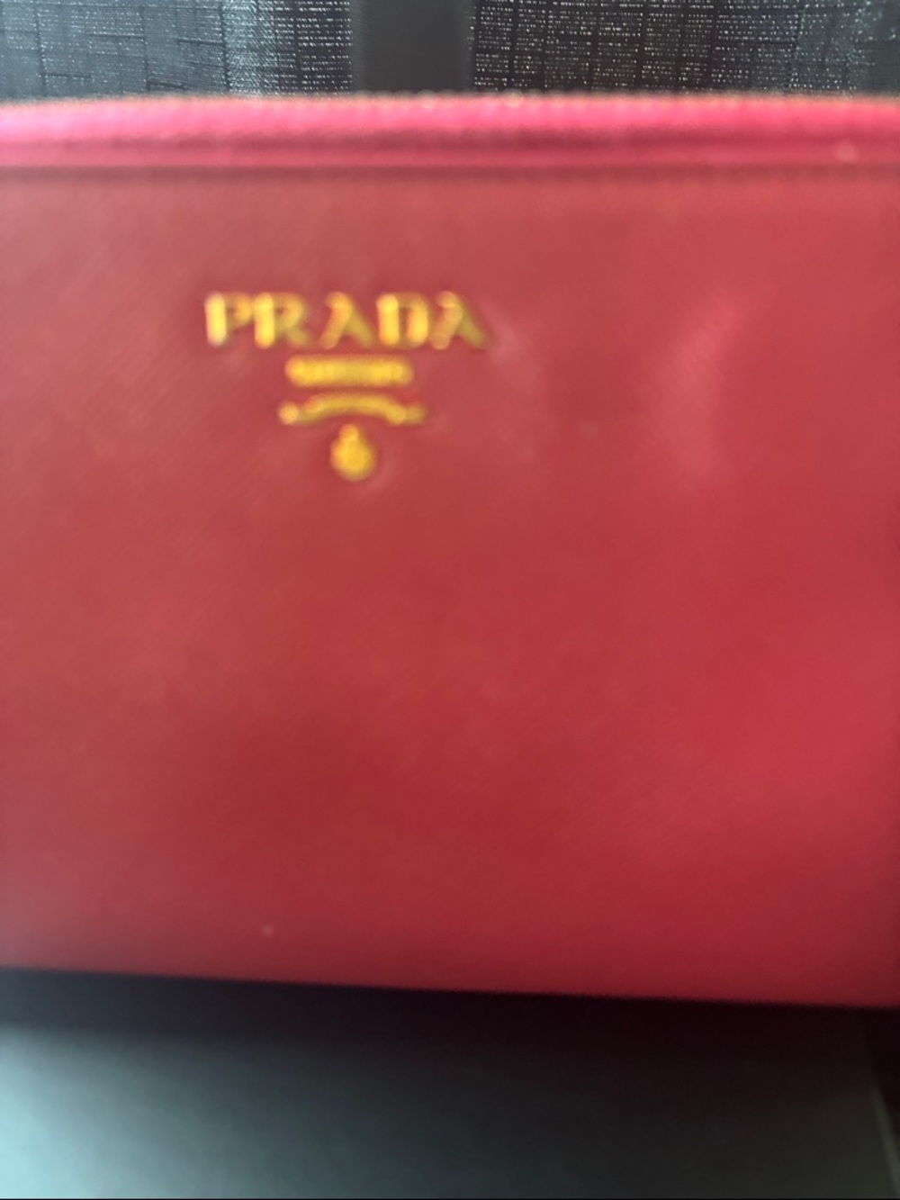 Prada Pink Saffiano Zip Wallet with Gold Logo - Picture 3 of 17